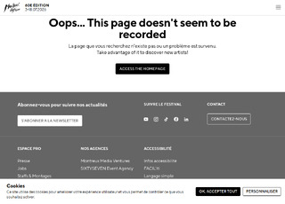 Capture du site Montreux Jazz Festival