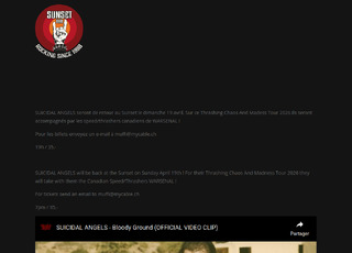 Capture du site Suicidal Angels & Warsenal au Sunset