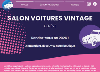 Capture du site Salon Voitures Vintage