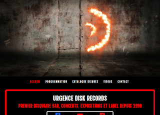 Capture du site URGENCE DISK RECORDS