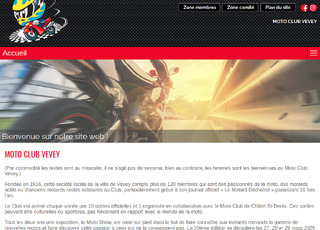 Capture du site Le moto club Vevey fête son 110ème anniversaire