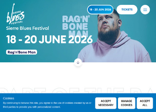 Capture du site Sierre Blues Festival