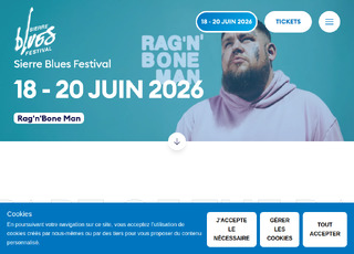 Capture du site Sierre Blues Festival 2025