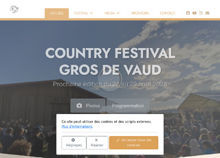 Capture du site COUNTRY FESTIVAL GROS DE VAUD