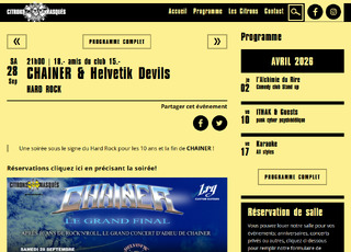 Capture du site Concert Hard Rock Aux Citrons Masqués