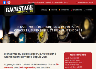 Capture du site BACKSTAGE PUB