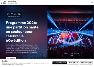 Capture du site Montreux Jazz Festival 60ème