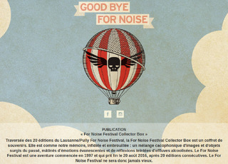 Capture du site Good Bye For Noise