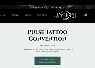 Capture du site Pulse & Rythme Tattoo Convention