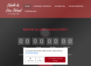 Capture du site Marché du père motard 3ème édition