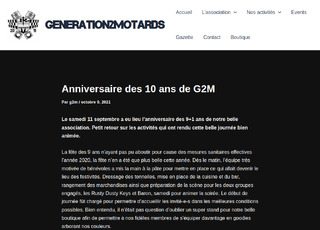 Capture du site Generation2Motards 10ans