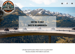 Capture du site Andermatt Freedom Ride