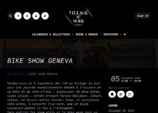 Capture du site BIKE SHOW GENEVA
