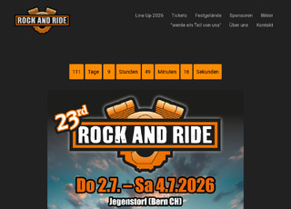 Capture du site Rock and Ride
