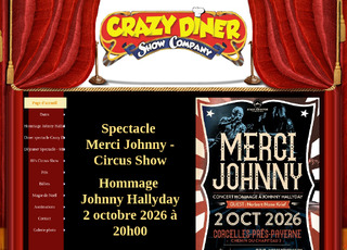 Capture du site MERCI JOHNNY CIRCUS SHOW