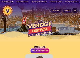 Capture du site Venoge Festival