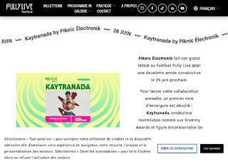 Capture du site Pully Live festival