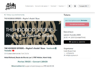 Capture du site THE HOODOO SINNERS au Vully Blues Festival