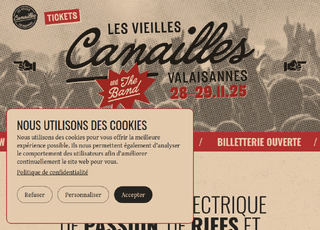 Capture du site Les Vieilles Canailles Valaisannes