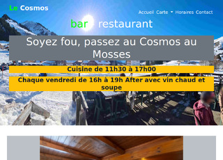 Capture du site CONCENTRE DU JEUDI AU COSMOS BAR COL DES MOSSES