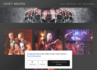 Capture du site Crazy Sweeper en concert