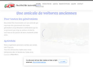 Capture du site Rassemblement de voitures anciennes