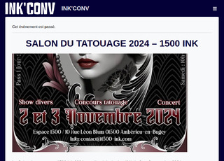 Capture du site SALON DU TATOUAGE - 1500INK