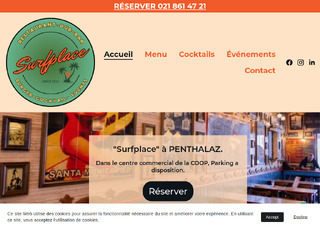 Capture du site SURFPLACE