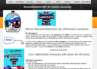 Capture du site 9ème Rassemblement de véhicules anciens