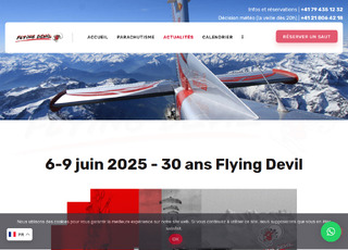 Capture du site Black Swell pour les 30 ans de Flying Devil