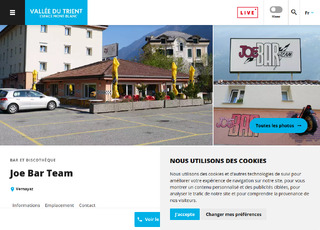 Capture du site CAFÉ-SNACK JOE BAR TEAM