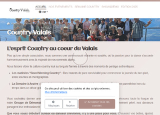 Capture du site Semaine Country Valais 2025 