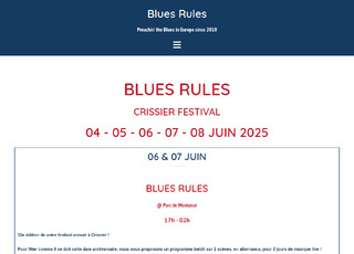 Capture du site Blues Rules Crissier Festival fête ses 15 ans