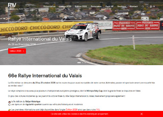 Capture du site Rallye International du Valais