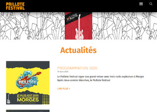 Capture du site PAILLOTE FESTIVAL