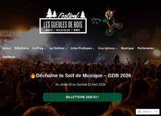 Capture du site Festival Les Gueules de Bois