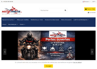 Capture du site Portes ouvertes Moto-Parts
