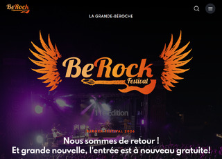Capture du site BeRock Festival