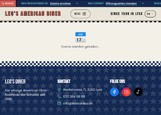 Capture du site American Diner 30 ans - American Car Meet